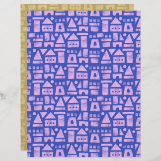 Sandcastle Blue Scrapbook Papier