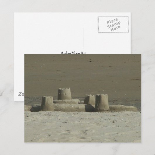 Sandcastle Briefkaart (Voorkant / Achterkant)