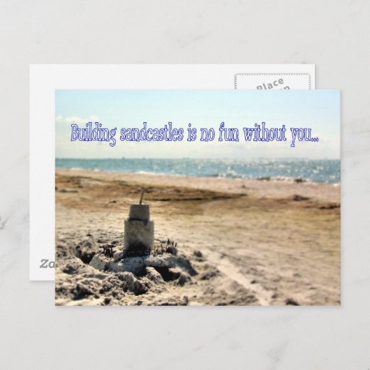 Sandcastle Briefkaart (Voorkant / Achterkant)