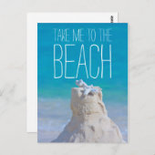 Sandcastle Coral Turquoise Zee Breng me naar een s Briefkaart (Voorkant / Achterkant)