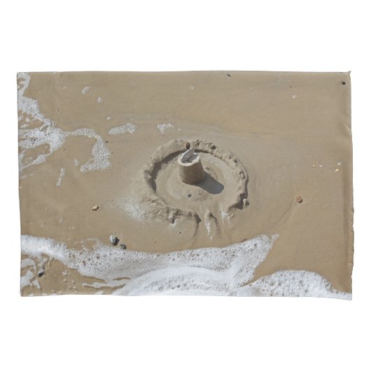 Sandcastle en schelpen kussensloop (Voorkant)