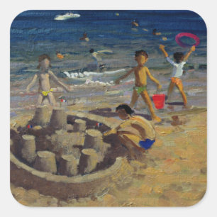 Sandcastle France 1999 Vierkante Sticker