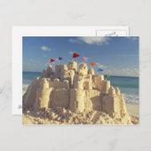 Sandcastle on Beach Briefkaart (Voorkant / Achterkant)