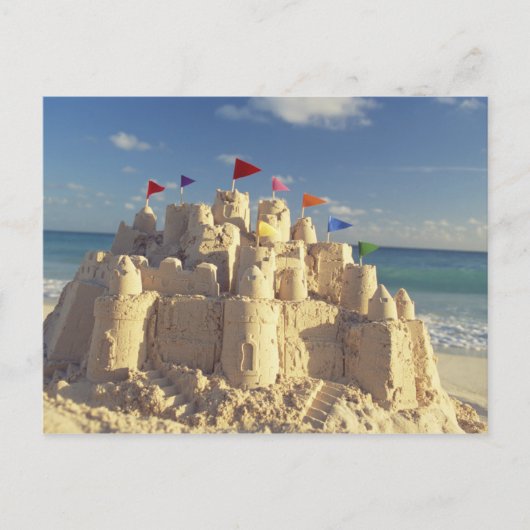 Sandcastle on Beach Briefkaart (Voorkant)