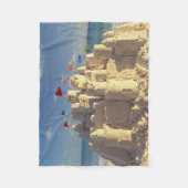 Sandcastle on Beach Fleece Deken (Voorkant)