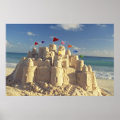 Sandcastle on Beach Poster (Voorkant)