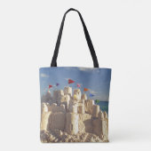 Sandcastle on Beach Tote Bag (Achterkant)
