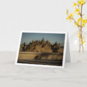 Sandcastle, Playa de la Malvarrosa de Valencia Kaart (Gele Bloem)