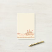 Sandcastle Post-it® Notes (Op bureau)