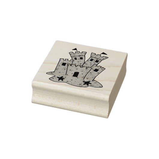 Sandcastle Sand Castle Summer Beach Stamp Rubberstempel (Stempel)