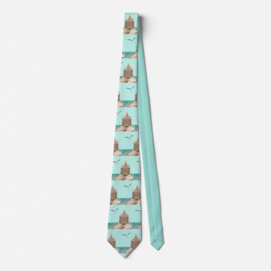 Sandcastle Seagull necktie Stropdas (Voorkant)