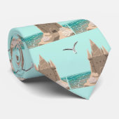 Sandcastle Seagull necktie Stropdas (Opgerold)