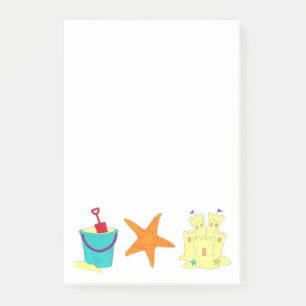 Sandcastle Shovel Pail Sand Starfish Beach Post-it Post-it® Notes