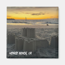 Sandcastle Sunset Dreams - Venice Beach, Californi Magneet