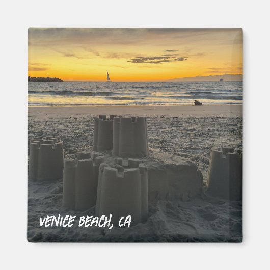 Sandcastle Sunset Dreams - Venice Beach, Californi Magneet (Voorkant)