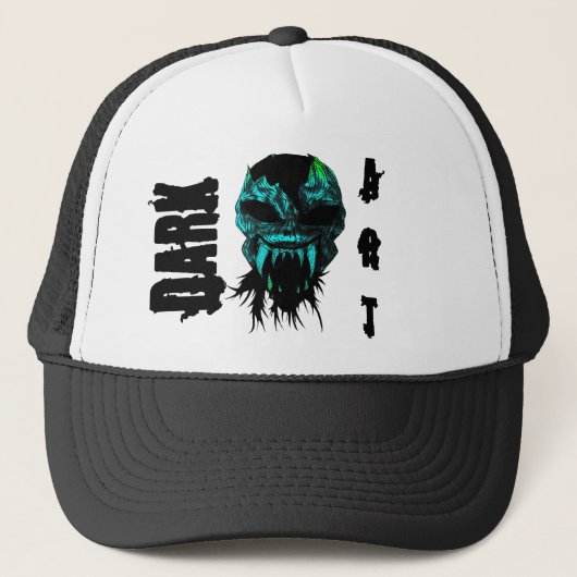 SandDevil Trucker Pet vDarkArtAquaDevil (Voorkant)