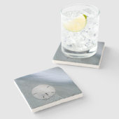 Sanddollar op strand | Sanibel Island, Florida Stenen Onderzetter (Zijkant)