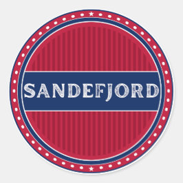 Sandefjord City Pride Embleem – Noorse identiteit Ronde Sticker