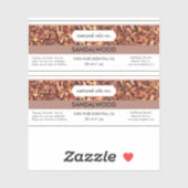 Sandelwood Essentiële Oliën Geurfles Label (Vel)