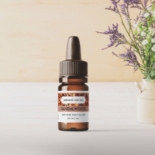 Sandelwood Essentiële Oliën Geurfles Label
