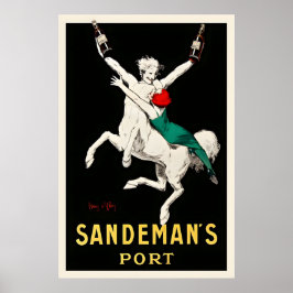 Sandeman's Port Eten en Drinken Vintage Poster