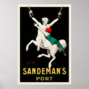 Sandeman's Port Eten en Drinken Vintage Poster
