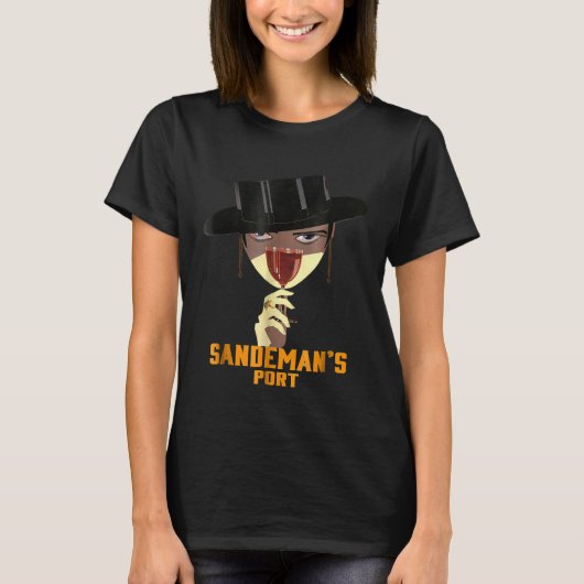 Sandemans Port  Wijnadvertentie Art Deco T-shirt (Voorkant)