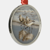 Sanderling Shorerunners Metalen Ornament (Rechts)