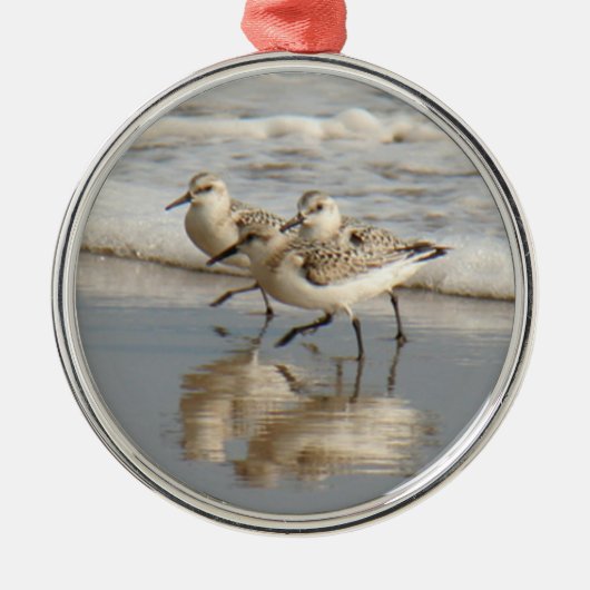 Sanderling Shorerunners Metalen Ornament (Voorkant)