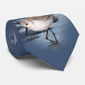 Sanderling Strollen op winterstrand Stropdas (Opgerold)