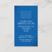 Sanderling Vogelspotten / Natuur Tours Visitekaartje (Achterkant)