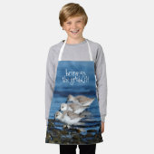 Sanderlings feesten in gespreide synchroniciteit schort (Gedragen)