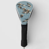 Sanderlings Vliegen in de winter Golfheadcover (Voorkant)