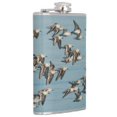 Sanderlings Vliegen in de winter Heupfles (Rechts)