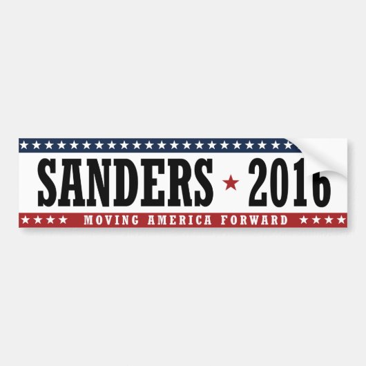 Sanders 2016 Moving America Forward Bumper -.png Bumpersticker (Voorkant)