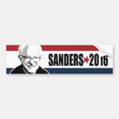 Sanders 2016 Star Red White en Blue Bumper - kopie Bumpersticker (Voorkant)