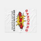 Sanders Construction Logo On Left Chest  Fleece Deken (Voorkant (Horizontaal))