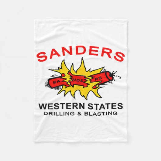 Sanders Construction Logo On Left Chest  Fleece Deken (Voorkant)
