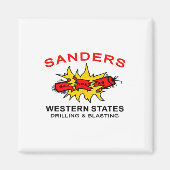 Sanders Construction Logo On Left Chest  Magneet (Voorkant)