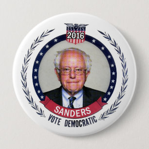 Sanders: Democraat voor President Ronde Button 4,0 Cm