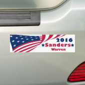 Sanders en Warren 2016 Bumpersticker (Op auto)