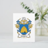Sanders Family Crest Briefkaart (Staand voorkant)