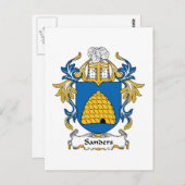 Sanders Family Crest Briefkaart (Voorkant / Achterkant)