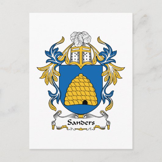 Sanders Family Crest Briefkaart (Voorkant)