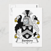 Sanders Family Crest Briefkaart (Voorkant / Achterkant)