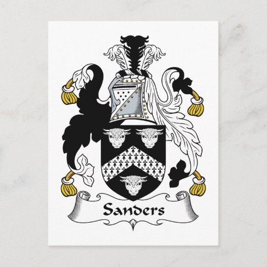 Sanders Family Crest Briefkaart (Voorkant)