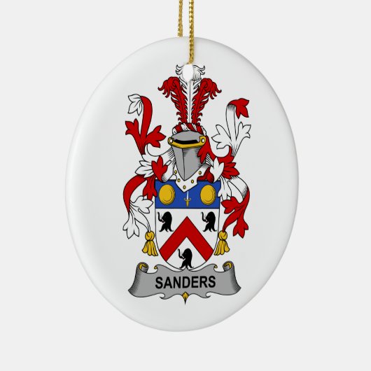 Sanders Family Crest Keramisch Ornament (Rechts)