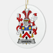 Sanders Family Crest Keramisch Ornament (Links)