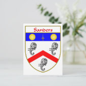 Sanders wapen/familiewapen briefkaart (Staand voorkant)