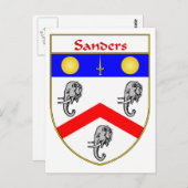 Sanders wapen/familiewapen briefkaart (Voorkant / Achterkant)